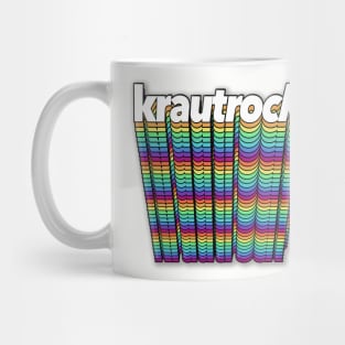 Krautrock! Typographic Retro Block Art Design Mug